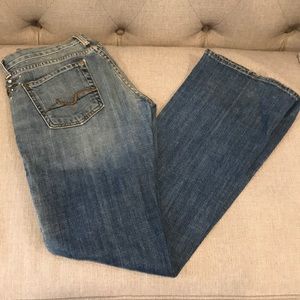 7 for all Mankind bootcut bedazzled denim